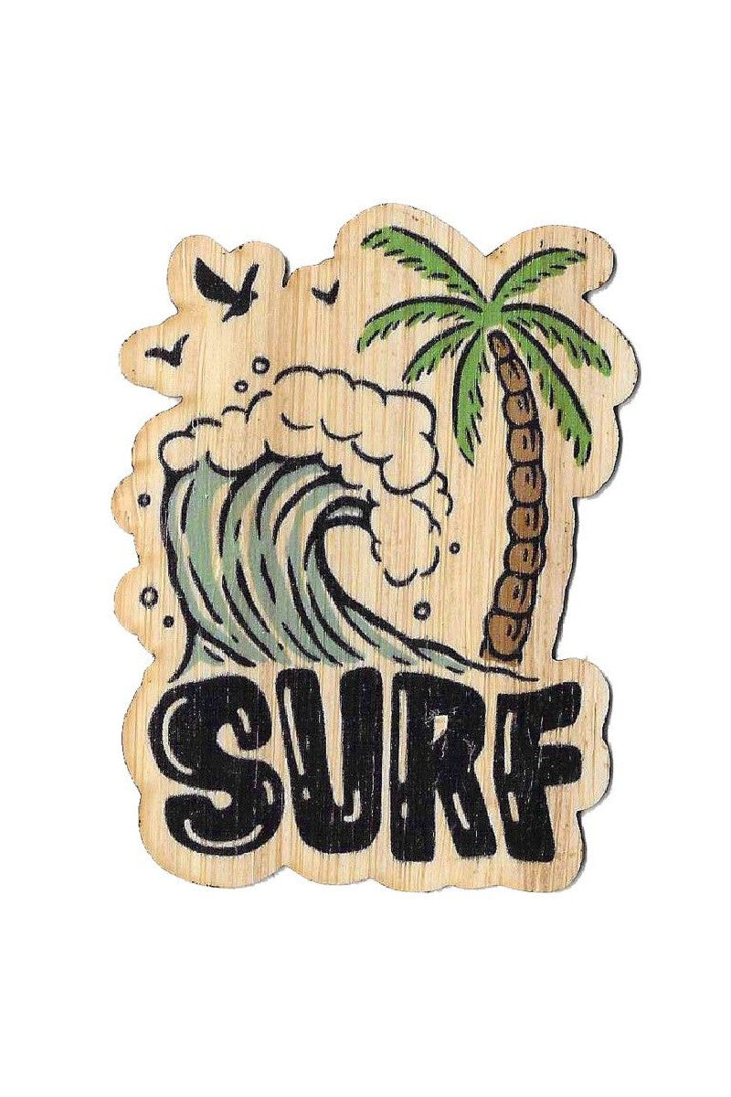 Surf Beach Bamboo Sticker