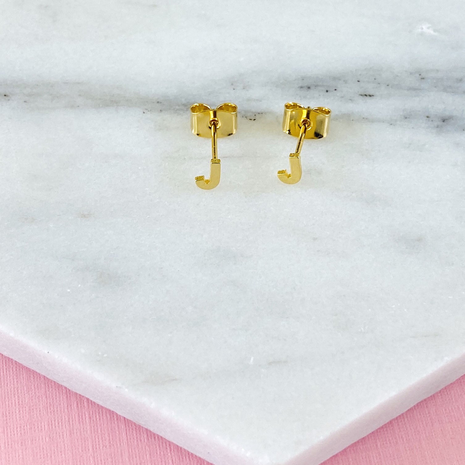 Initial Earrings - Gold