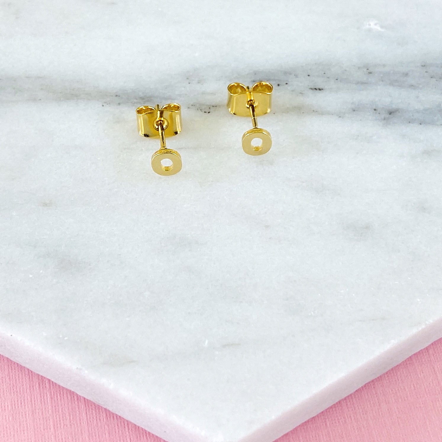 Initial Earrings - Gold