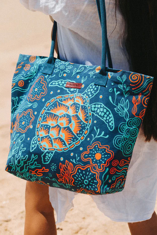 Sandcloud Reef Turtles Beach Tote