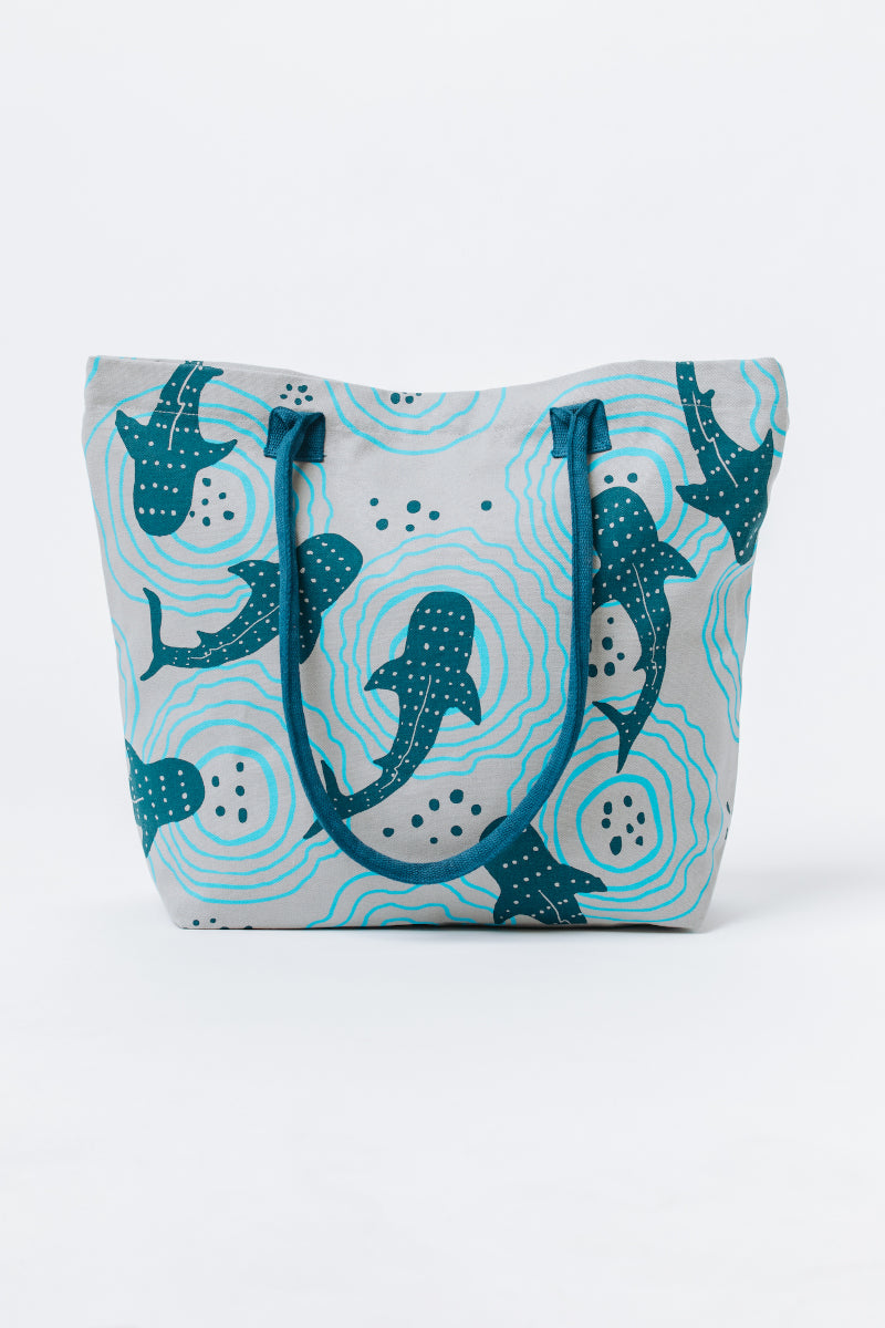 Sandcloud Shark Ripples Beach Tote