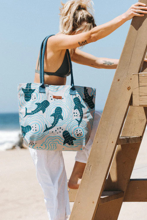 Sandcloud Shark Ripples Beach Tote