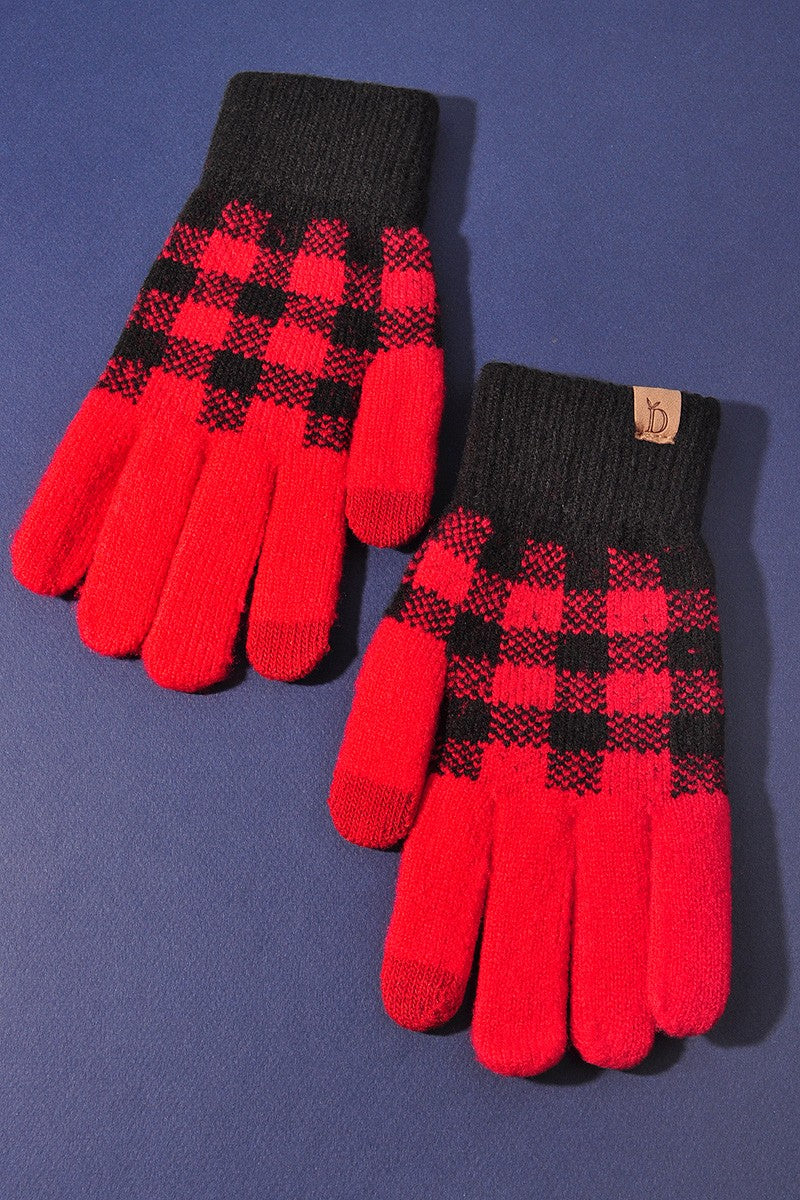 Buffalo Check Gloves