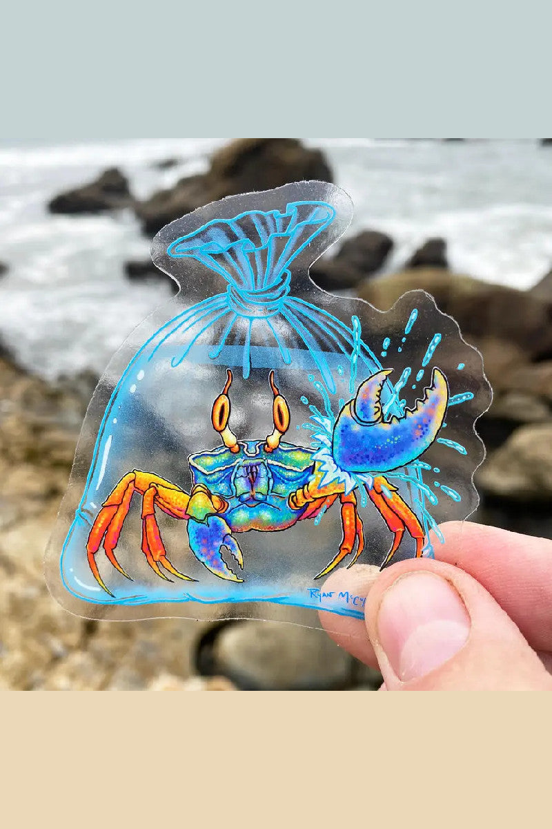 New Pet Crab Clear Sticker