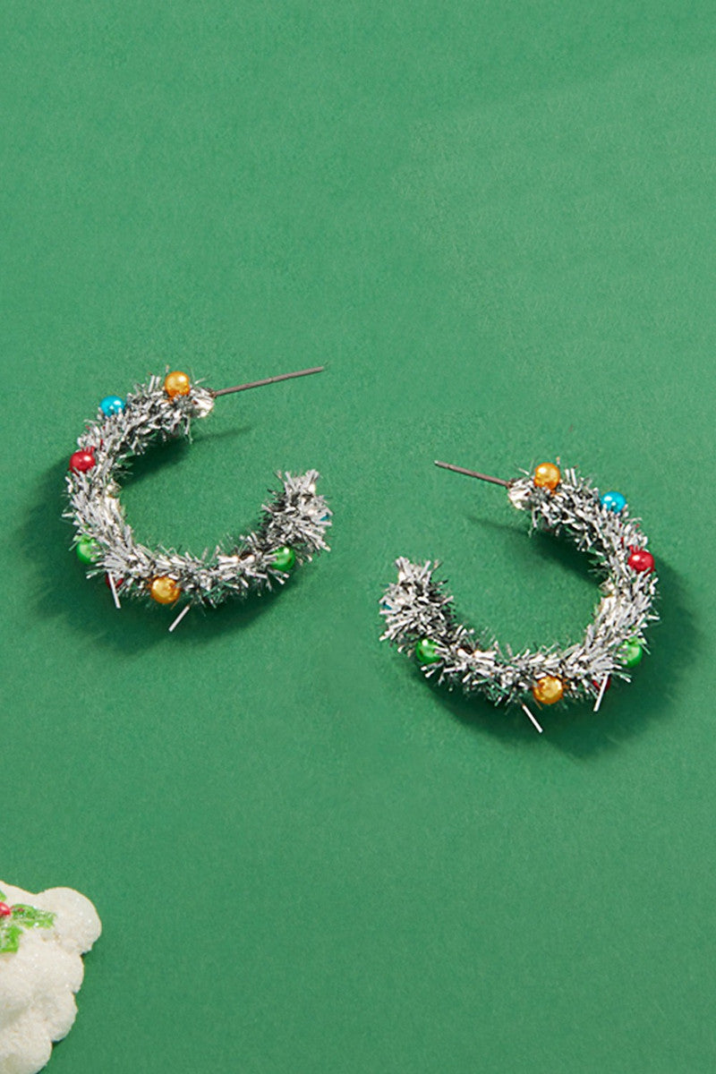 Tinsel Hoop Earrings