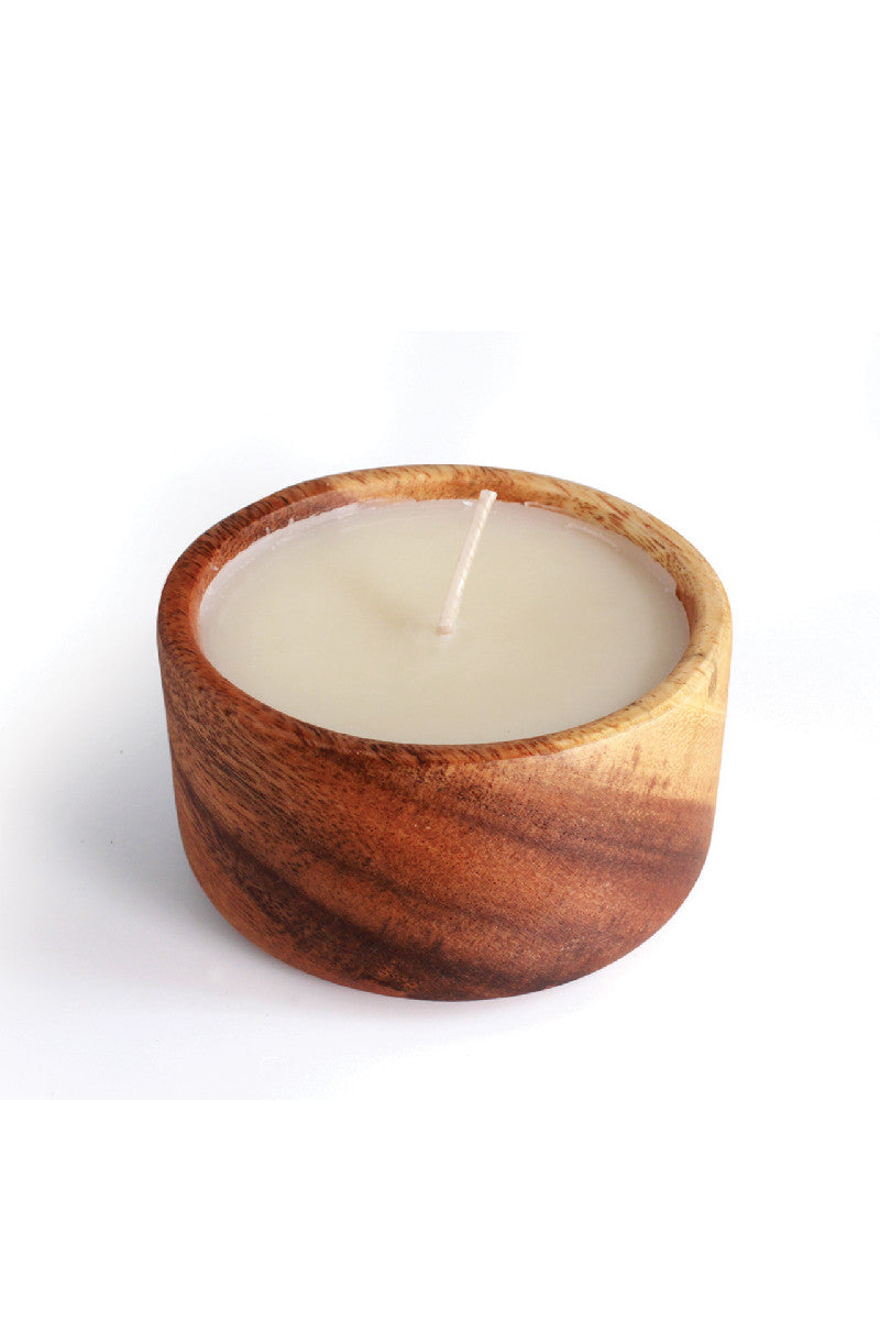 Monkeypod Wood Bowl Candle