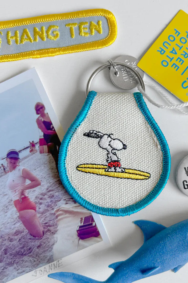 Snoopy Surf Patch Keychain