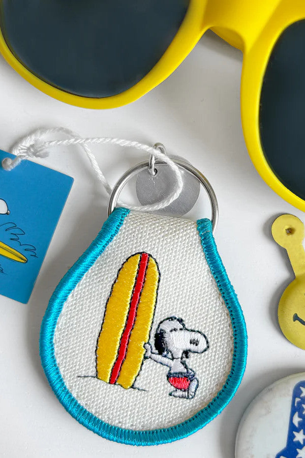 Snoopy Surf Patch Keychain