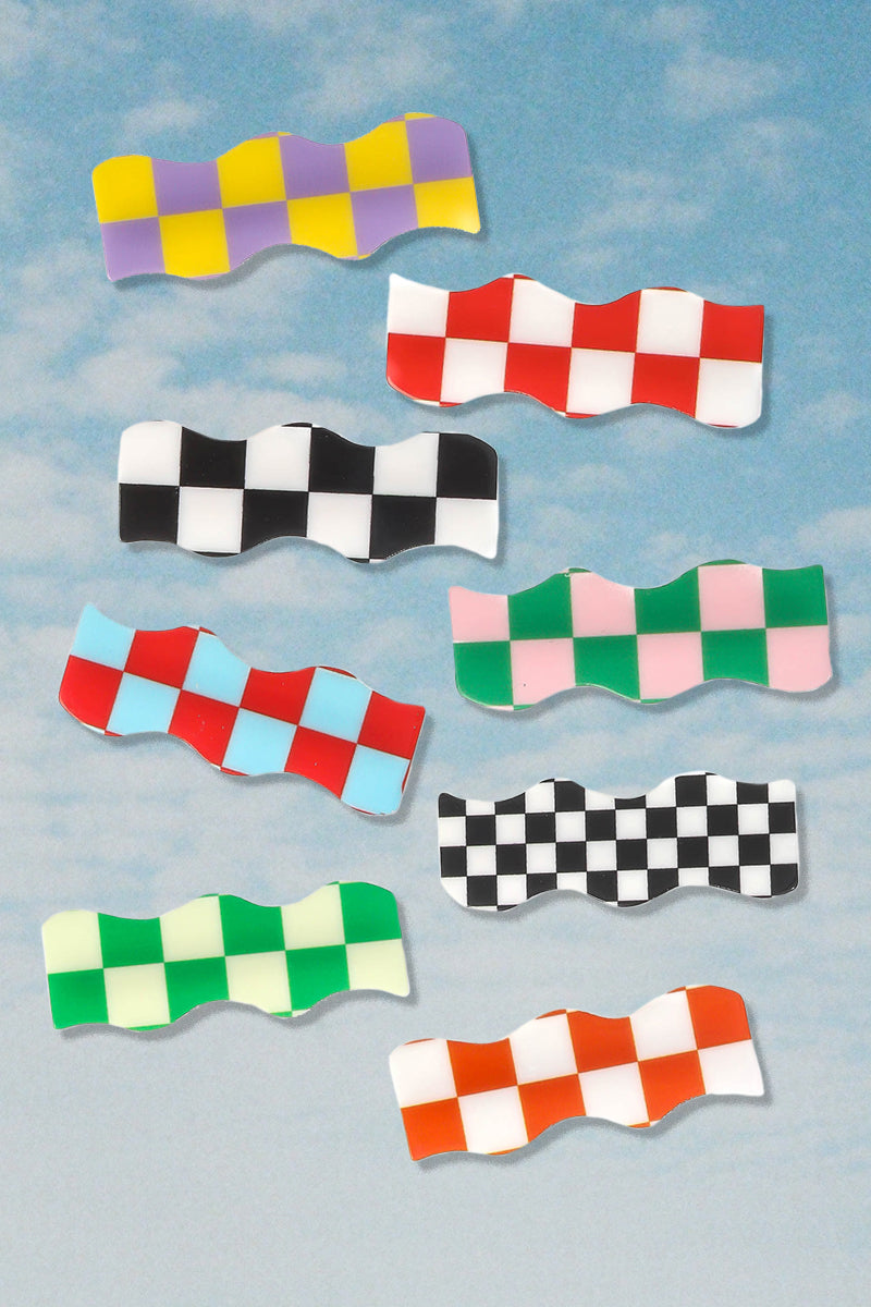 Checkered Hair Clip