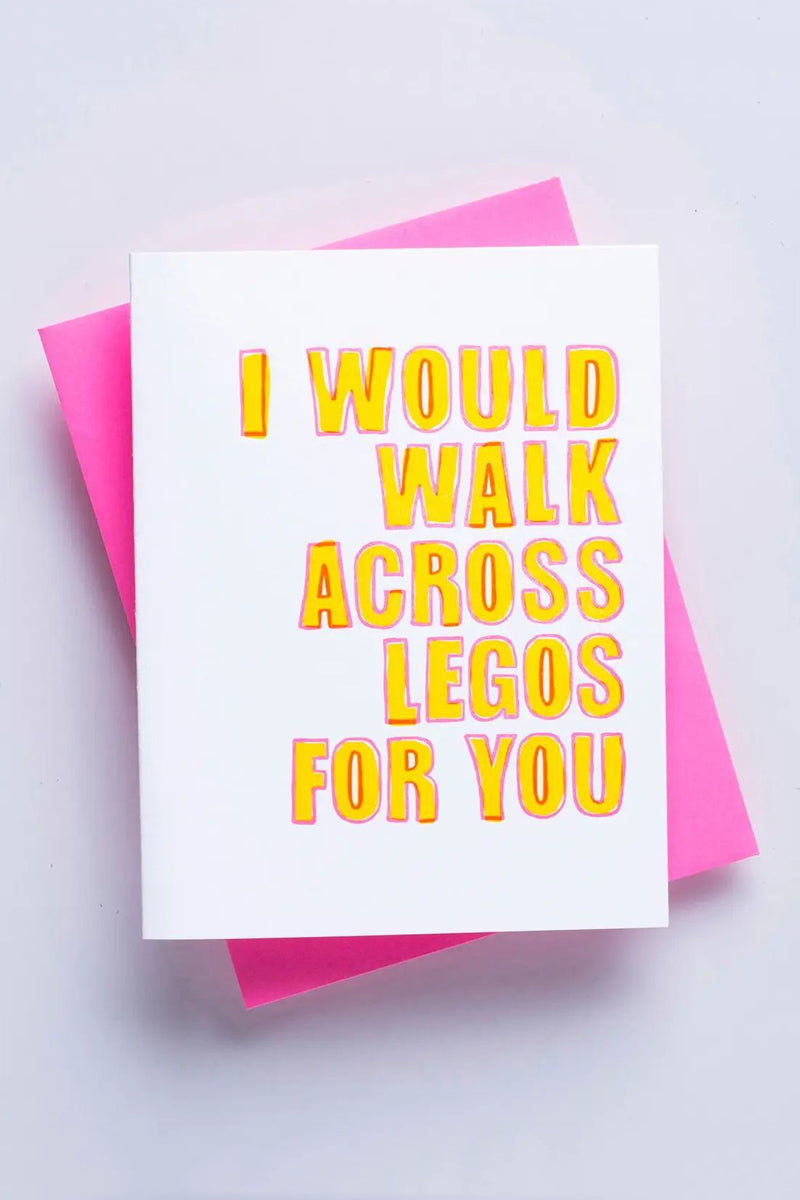 Walk Across Legos Card